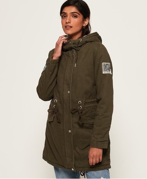 Superdry Rookie Sienna Parka Női Kabát Khaki | JVSWT3075